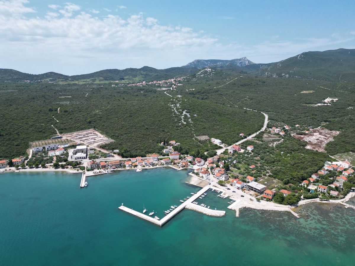 Adriatic coastline from the air — best beaches in the Balkans