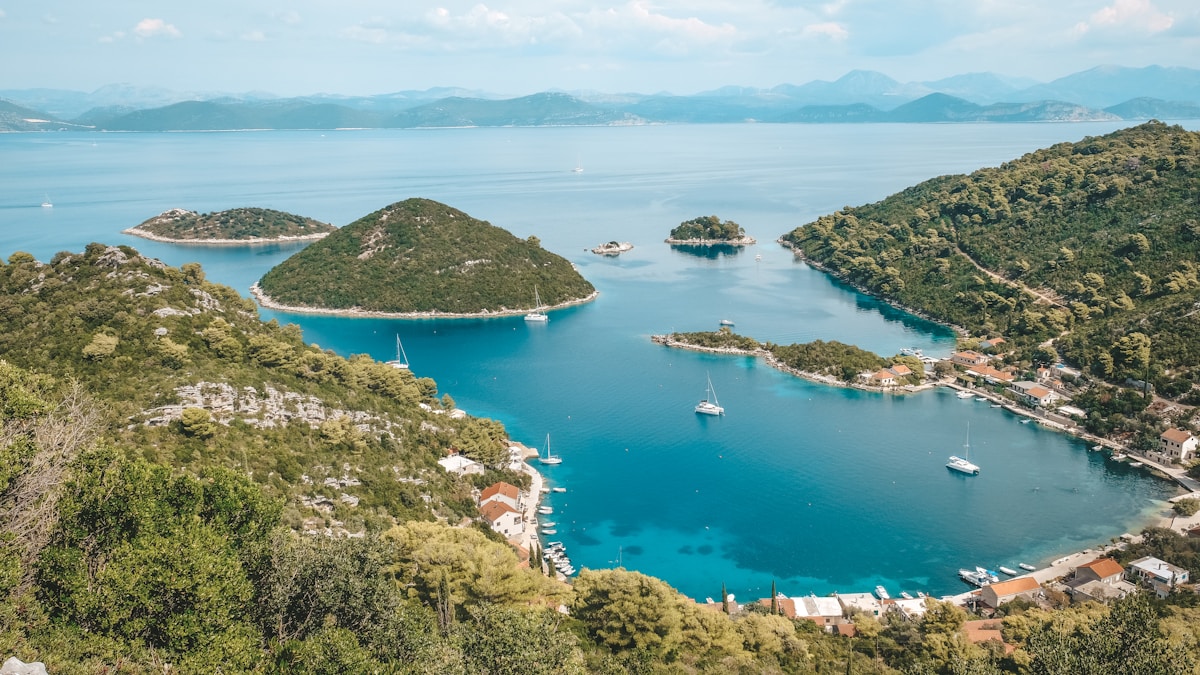 Kotor Bay and walled old town, Montenegro